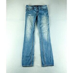 Express Womens Jeans Blue Tag Size 2 (30x31) Low Rise Ankle Stretch Denim